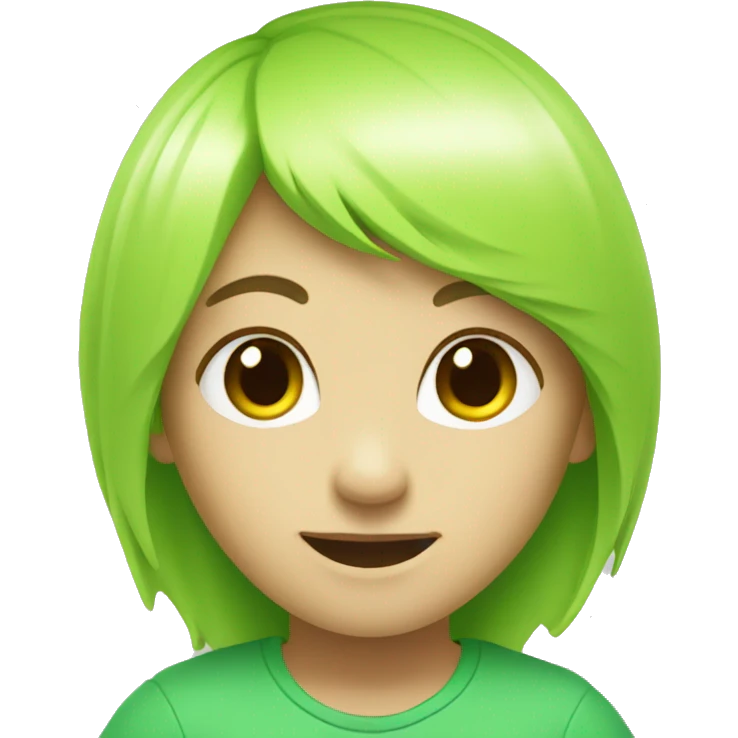 something cutie of lime green color emoji