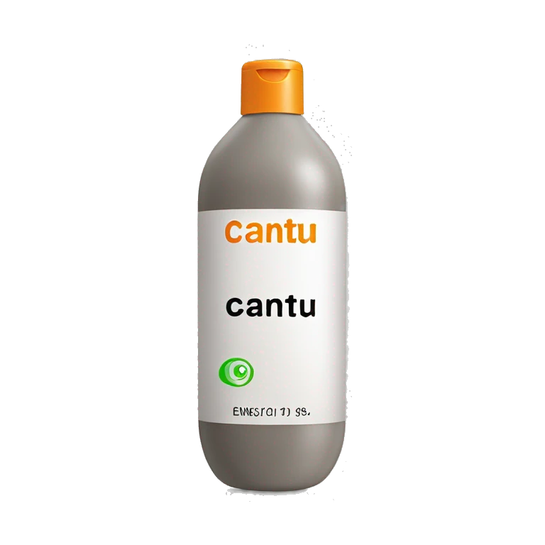narrow bottle of hair conditioner with a label that says cantu emoji