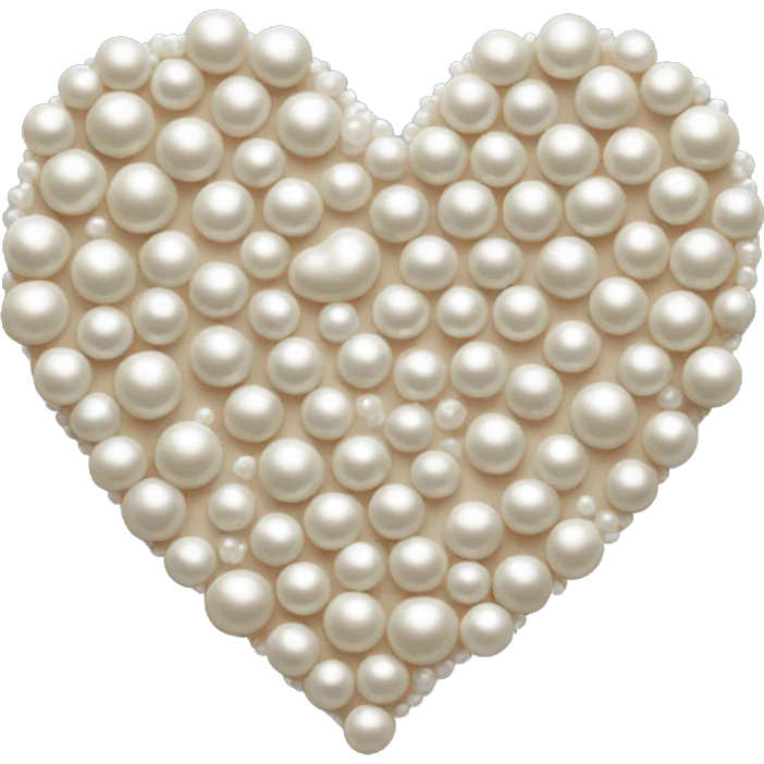 a perfectly shaped heart made out of pearls emoji