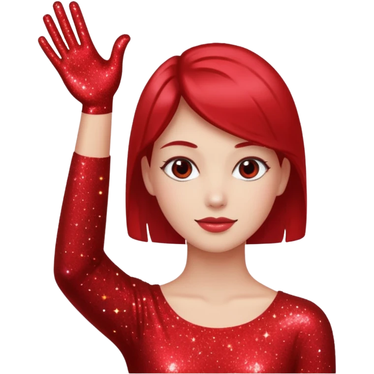 red glitter ARM emoji