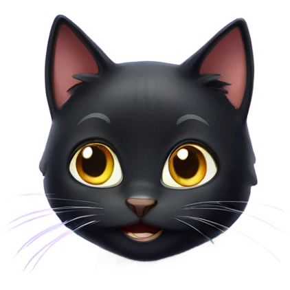 amazed magical black cat  emoji
