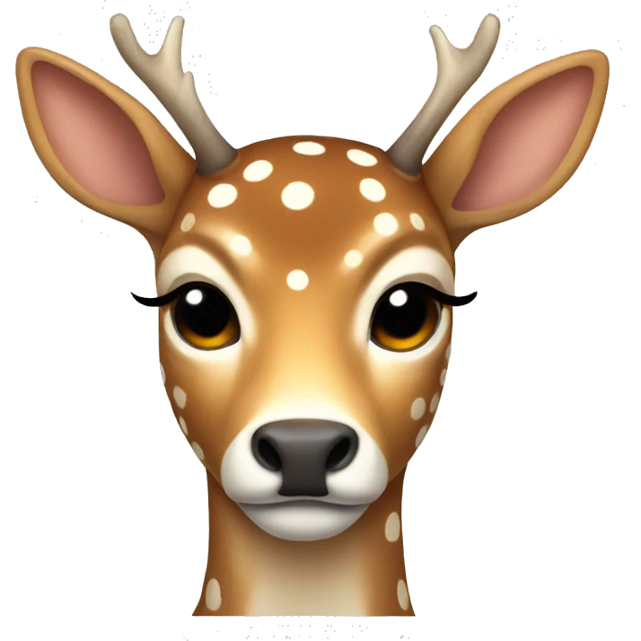 Deer with spots sleeping full body emoji