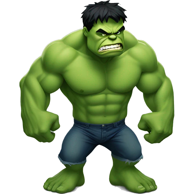 Hulk squatting  emoji