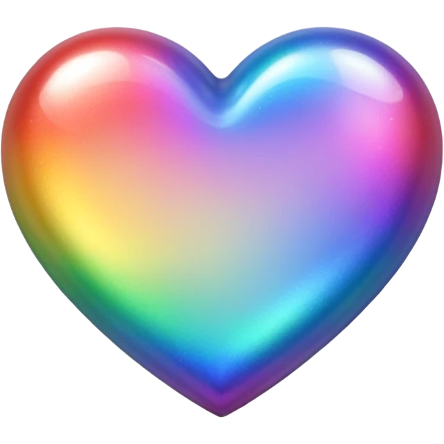 heart with a rainbow shimmer emoji