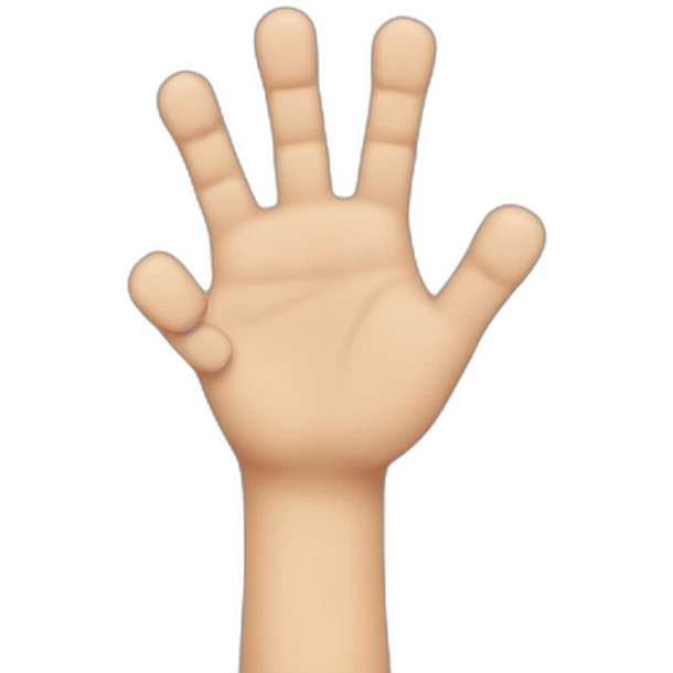 hand with five fingers emoji