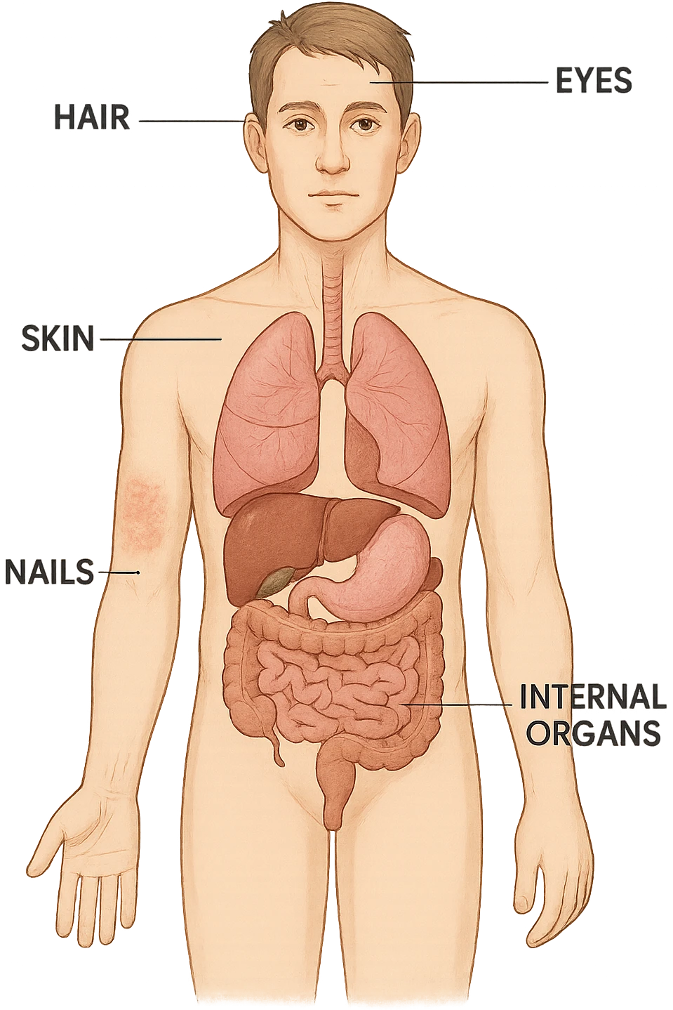 corpo umano in carenza di micronutrienti emoji
