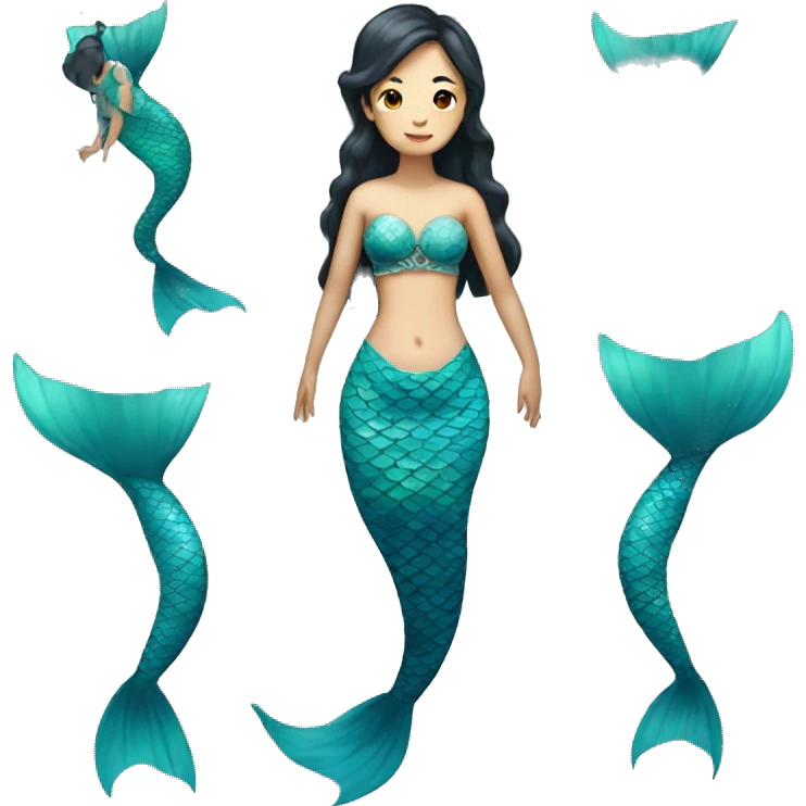 full body chinese mermaid emoji