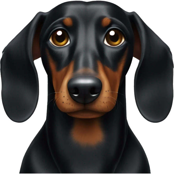 Old all black dachshund emoji