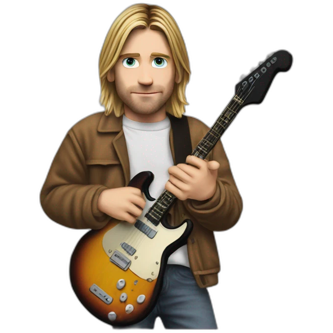 Kurt Cobain make hearth with his hand emoji