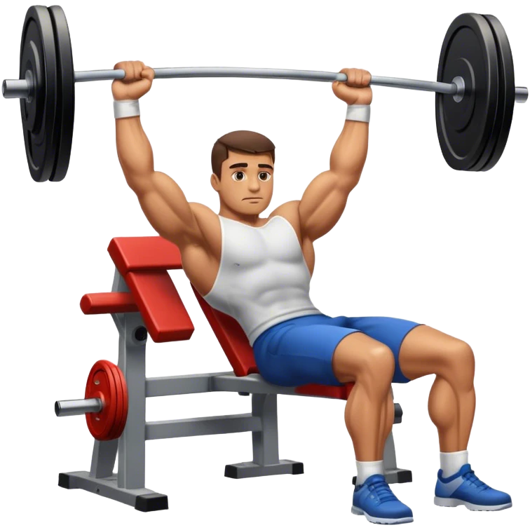 A guy doing bench press emoji