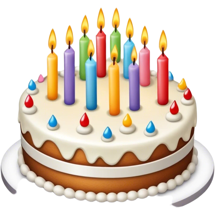 21 candle on birthday cake  emoji