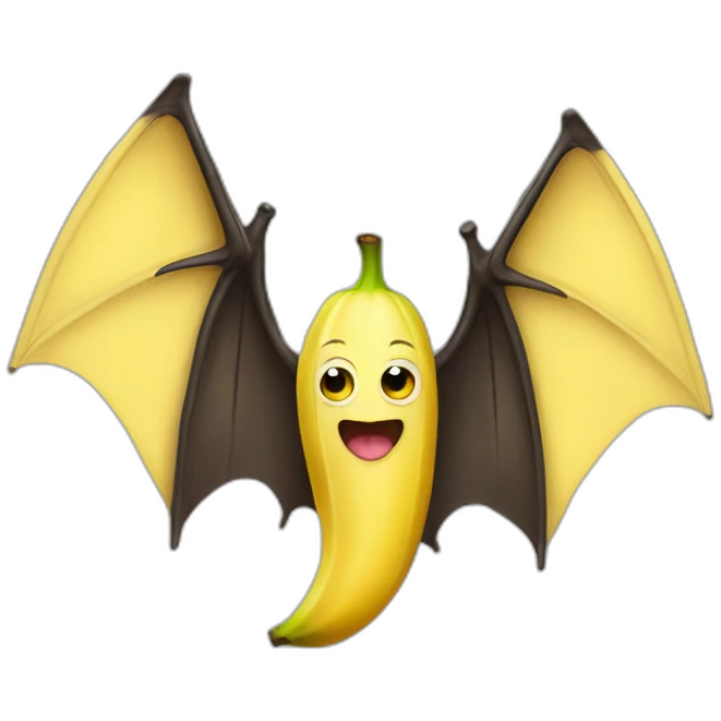 banana with bat wings emoji