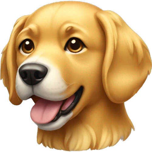 Golden dog emoji