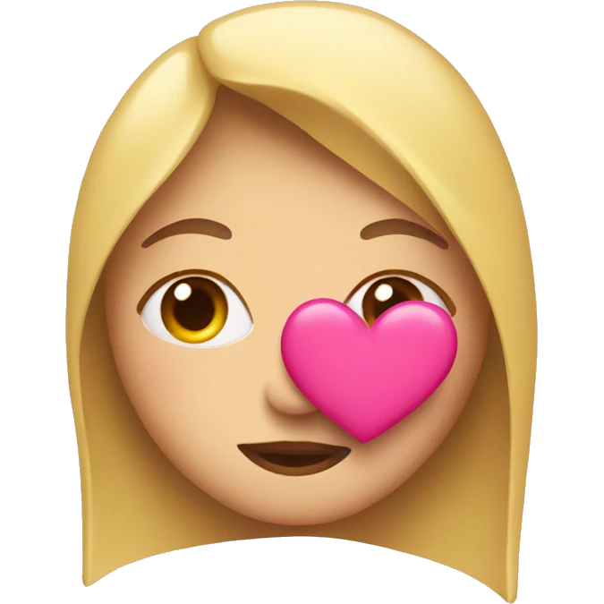 Face with pink kissing heart emoji