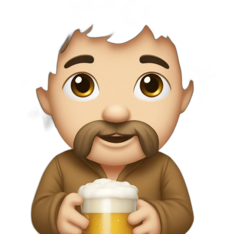 Bébé yode qui boit de la bier emoji