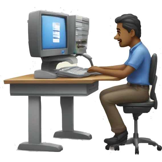 persona trabajando con una computadora sentado con las piernas cruzadas emoji