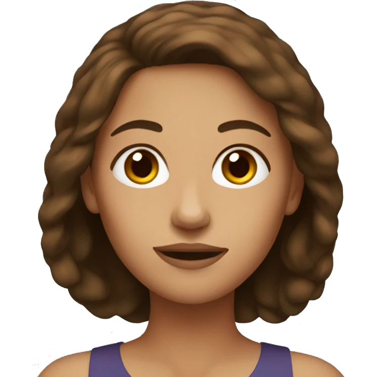 Woman with brown hair  emoji