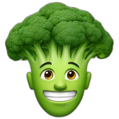 Man with broccoli head emoji