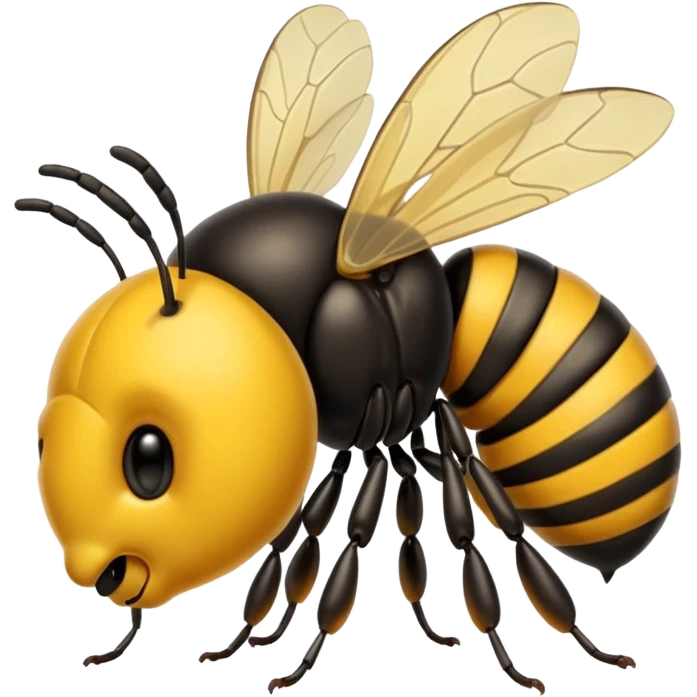 una abeja con cabeza de señor canoso viejo y robusto, el cuerpo de la abeja dejalo sin cambiar emoji