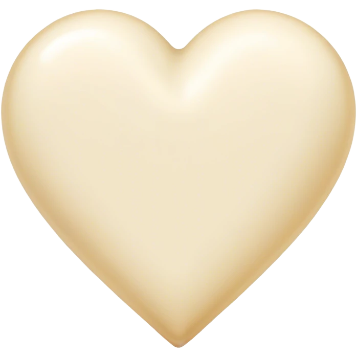 Cream heart emoji