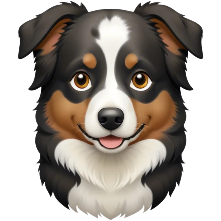 black and white australian shepherd emoji