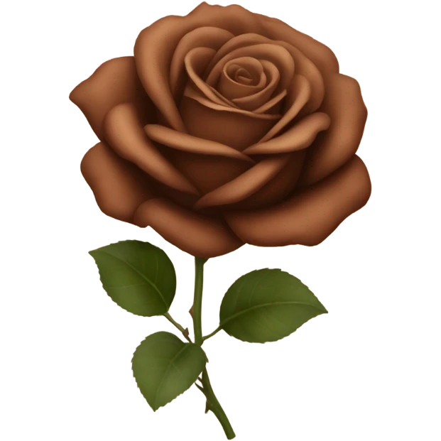 Brown rose  emoji