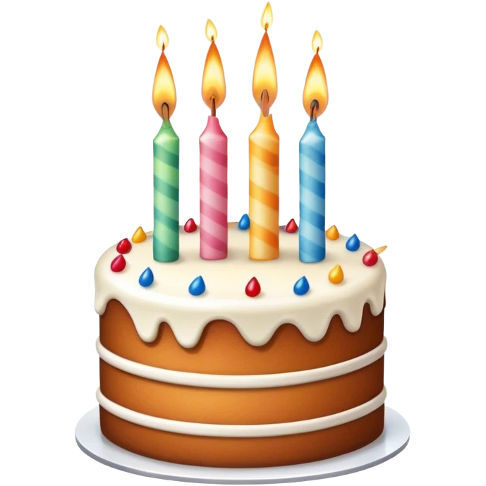 Bolo de aniversário com vela de faisca emoji