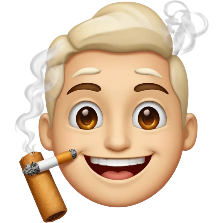 happy face smoking emoji