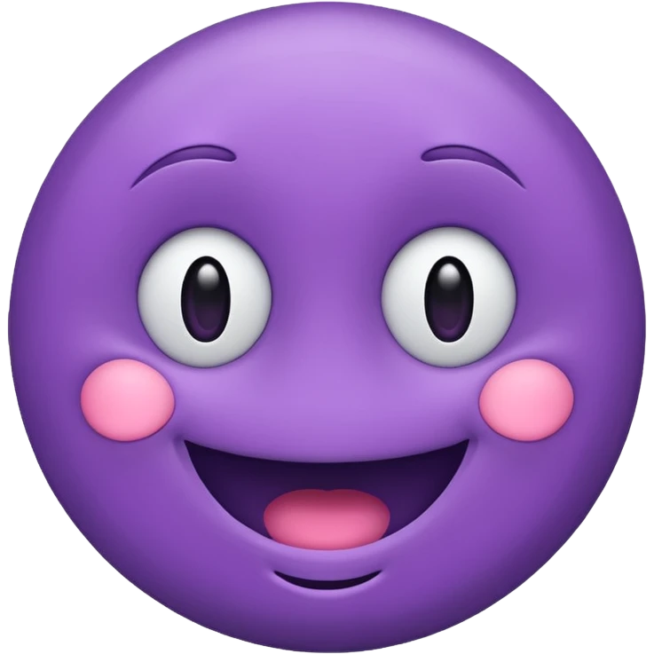 purple happy face emoji