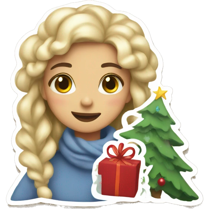 Cozy christmas stickers emoji