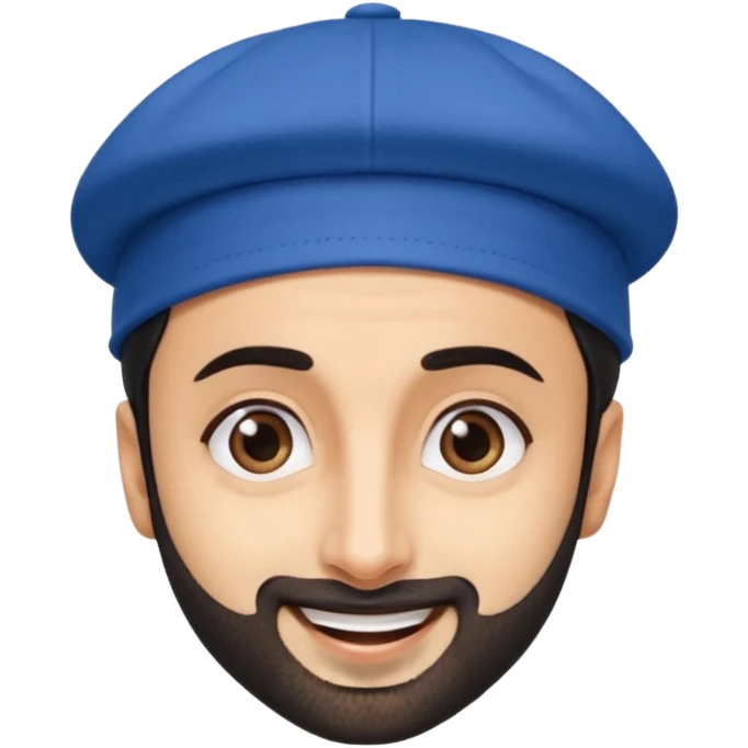generate a pretty bratz emoji of ranbir kapoor wearing a blue cap emoji