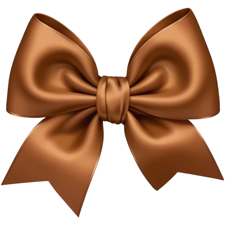 Brown hair bow emoji