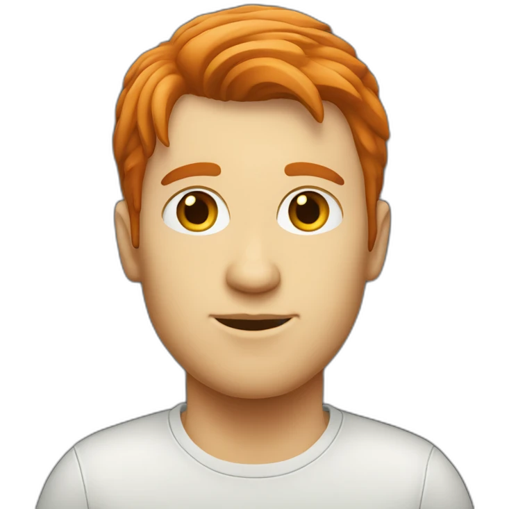 A red-haired, light-skinned, short-haired male programmer emoji