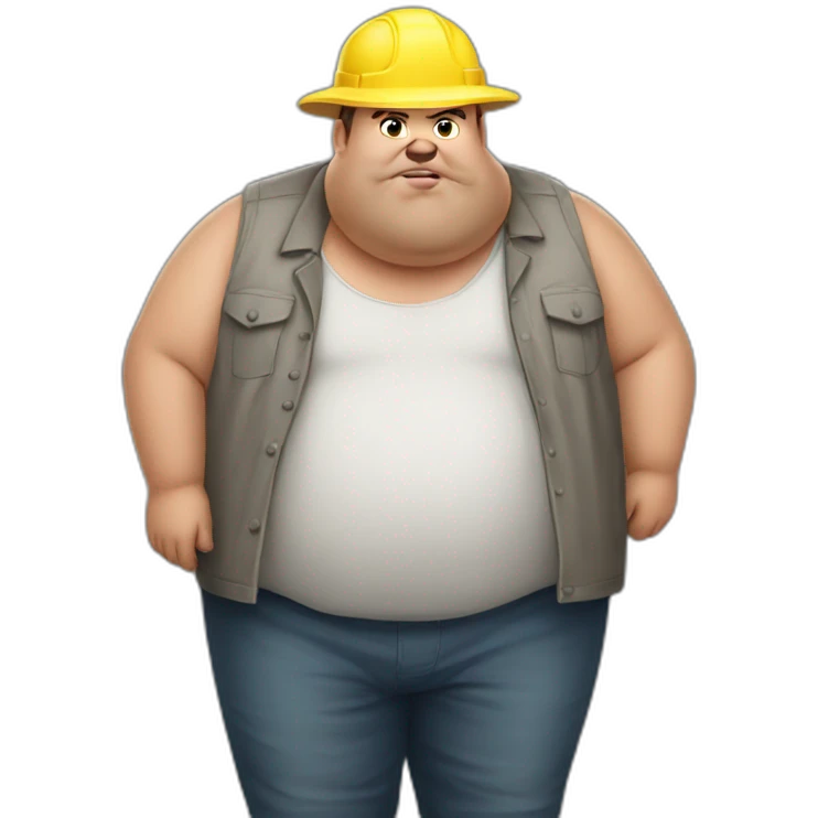 fat guy shitty job emoji