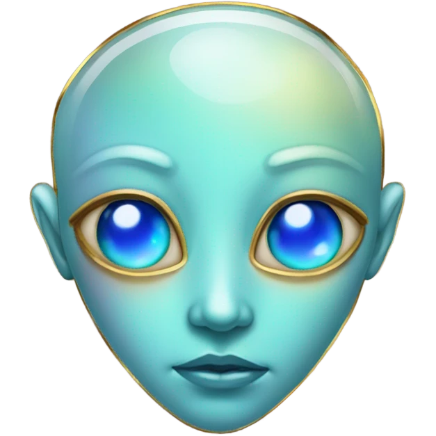 opal gemstone alien gold outline emoji