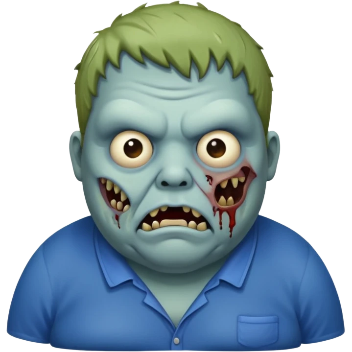 fat zombies blue clothes emoji