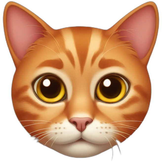 red cat big eyes emoji