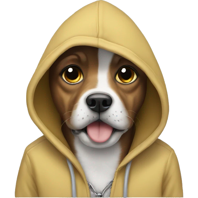 Dog with a hoodie  emoji