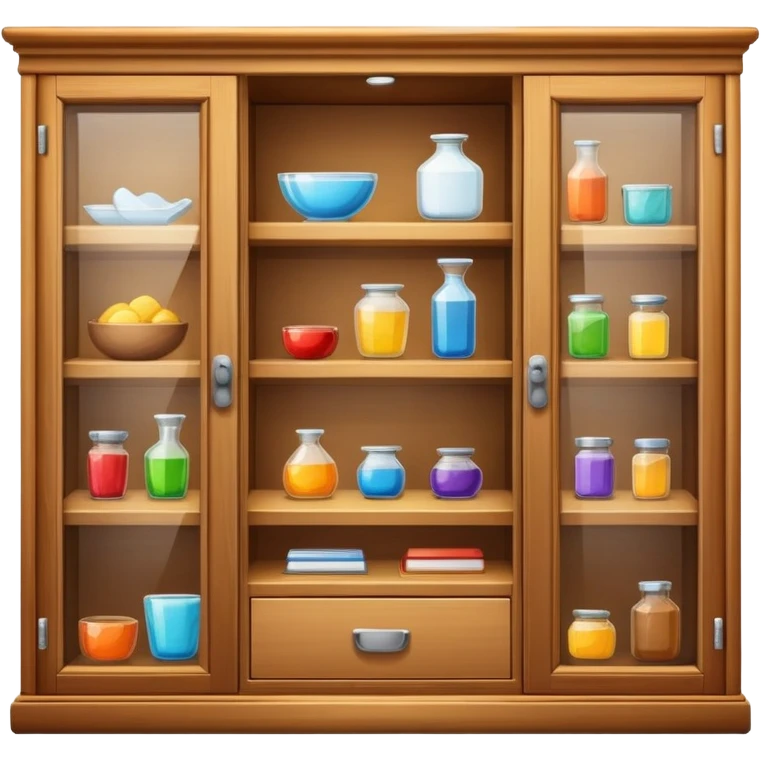 display showcase cabinet with items emoji