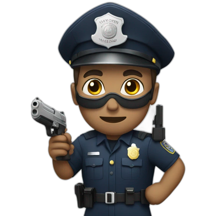 police man with a wather gun emoji