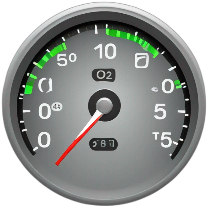 55 on Speedometer emoji