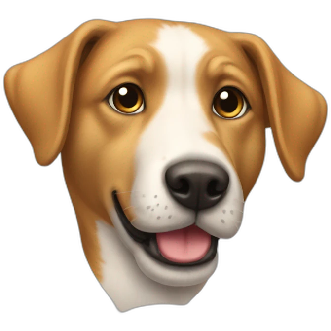 Un chien sur un chat emoji