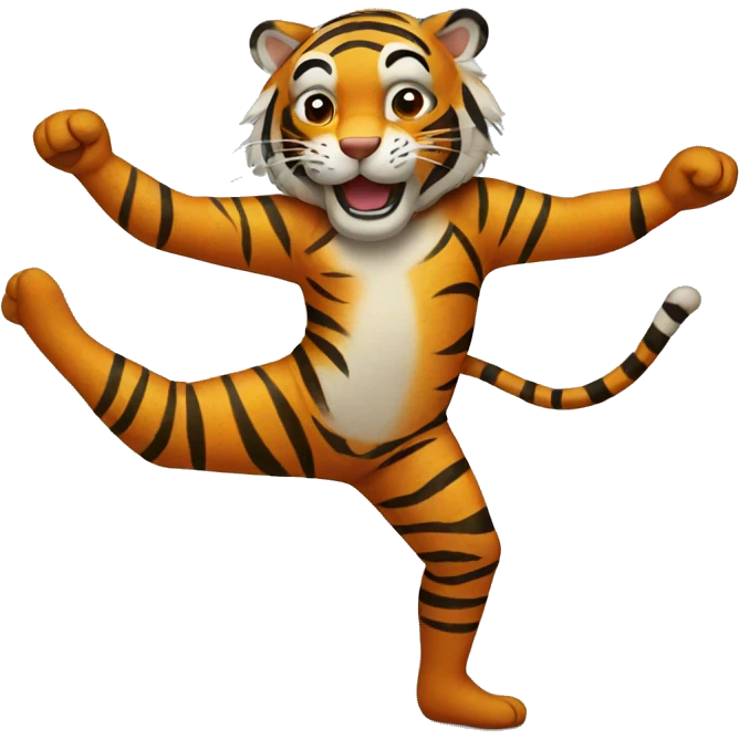 Dancing tiger  emoji