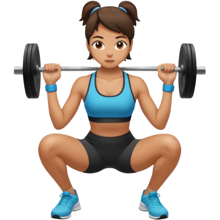 girl doing squat emoji
