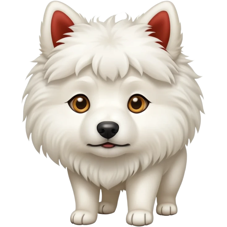  white Chinese native dog emoji
