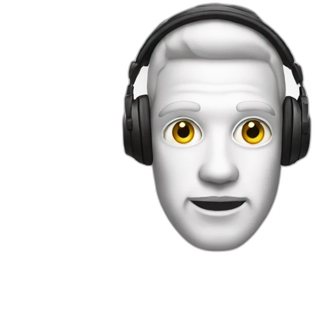 dj white face emoji