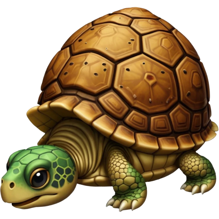 Turtle made of disgusting shit emoji