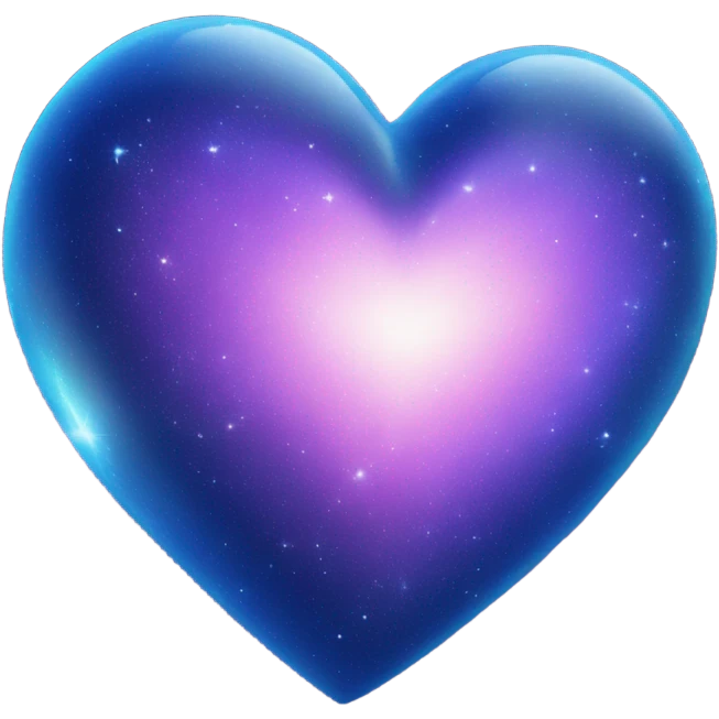 Shiny blue cosmic heart  emoji