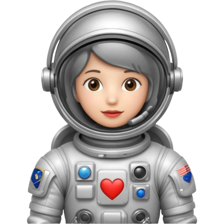 heart with an astronaut motif emoji