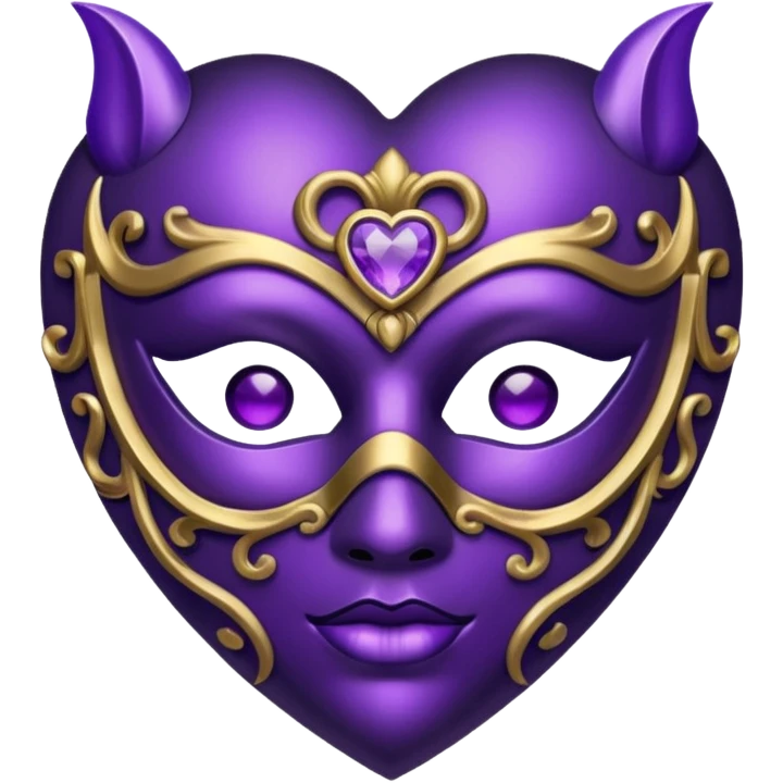 heart with purple gothic mask emoji